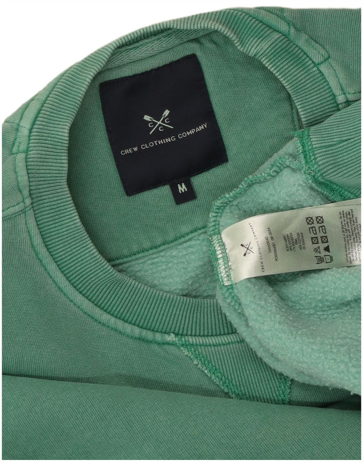 CREW CLOTHING Felpa Uomo Maglione Cotone Verde Medio