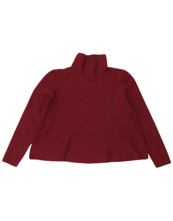 Maglione da donna corto con collo alto Cos da donna UK 14 Lana bordeaux medio