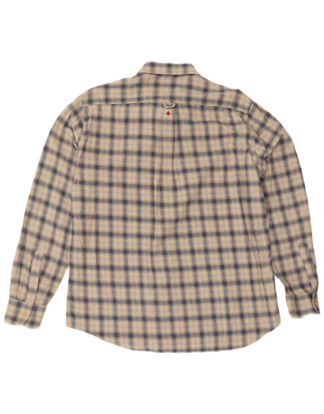 Canadiens Camicia da uomo in flanella a quadri beige grande