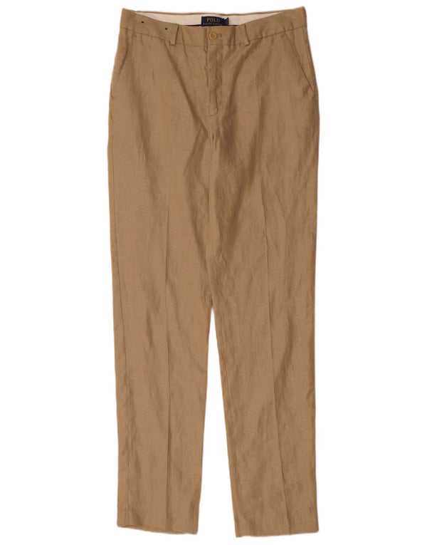 Pantaloni chino da ragazzo Polo Ralph Lauren 15-16 anni W32 L33 Beige a spina di pesce