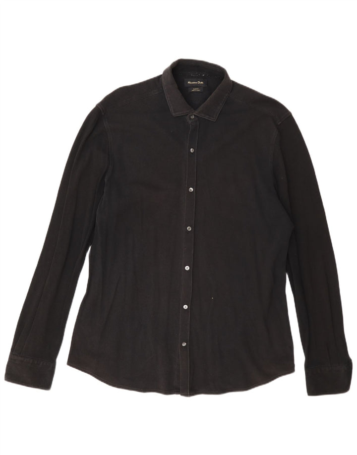 Camicia slim fit da uomo Massimo Dutti XL nera