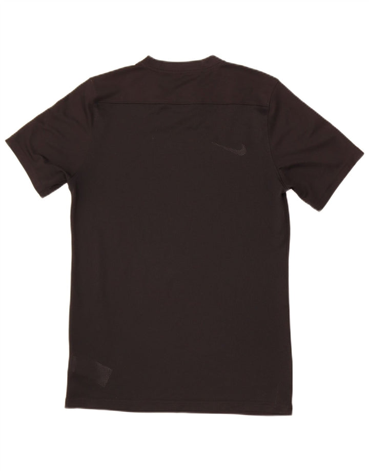 T-shirt Nike da uomo Dri Fit, top in poliestere nero medio
