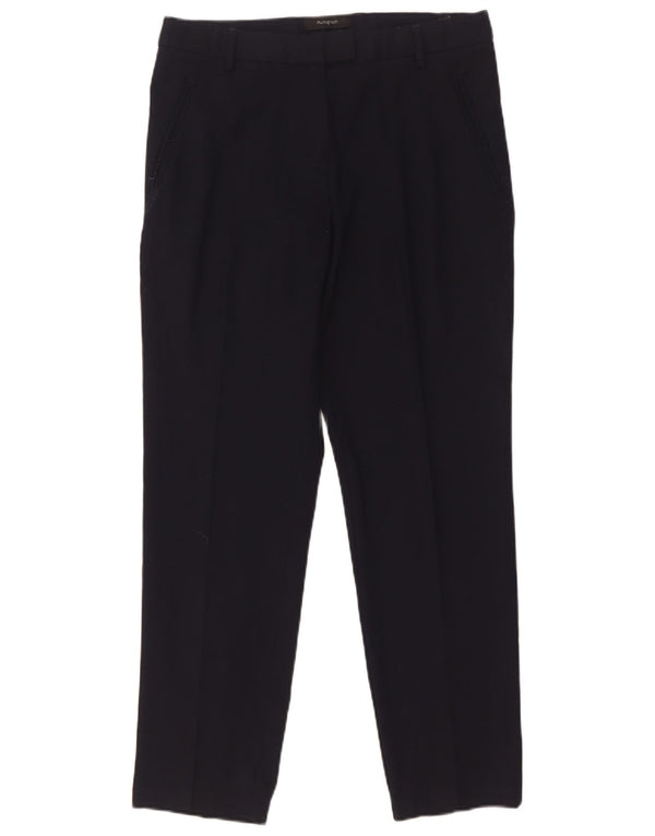 Pantaloni da abito da donna Marks & Spencer UK 10 piccoli W30 L29 blu navy