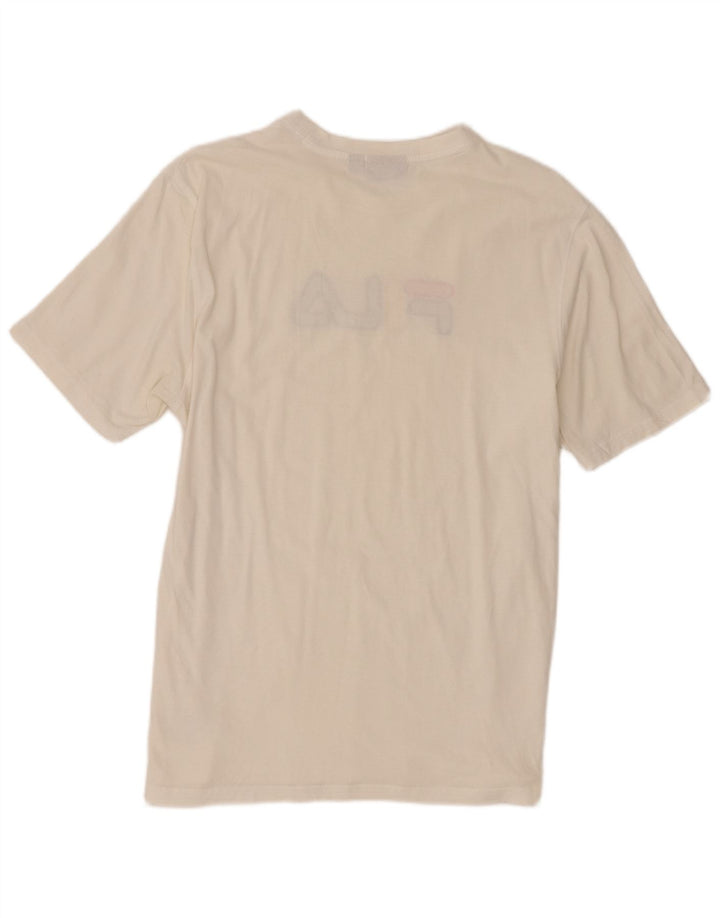 T-shirt grafica da uomo Fila Top grande in cotone bianco