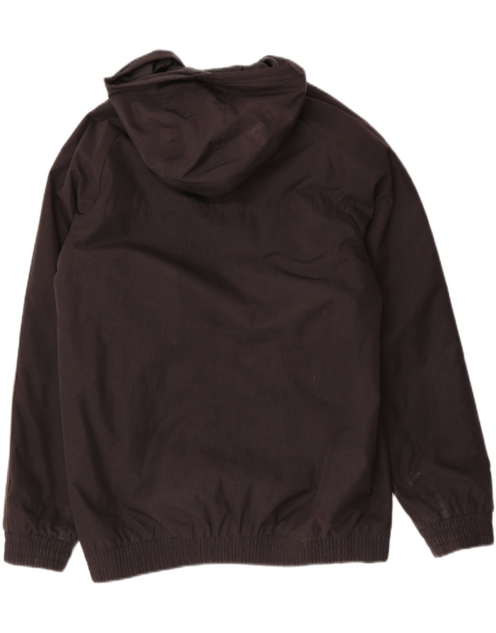 Giacca a vento con cappuccio Adidas da ragazzo 15-16 anni in poliestere nero