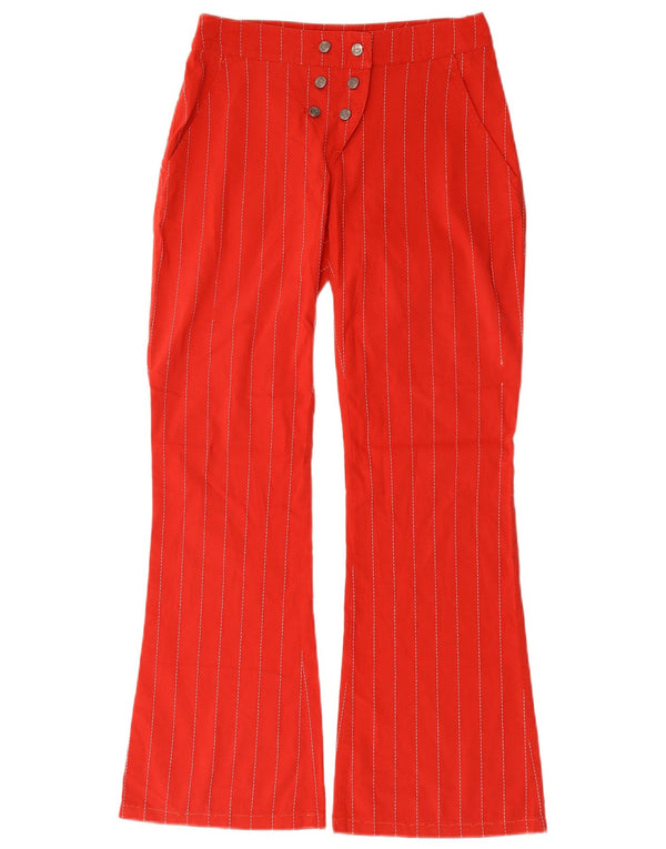 Pantaloni Chino Bootcut da donna Armani IT 38 XS W28 L29 Cotone gessato rosso