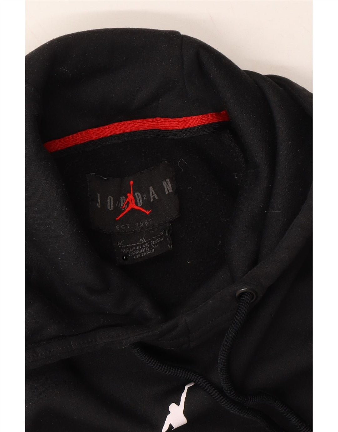 JORDAN Womens Hoodie Jumper UK 14 Medium Black Polyester Vintage Jordan and Second-Hand Jordan from Messina Hembry 