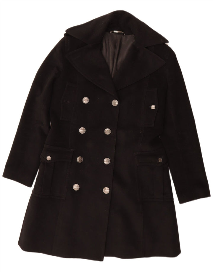 Cappotto Doppiopetto Donna Dolce & Gabbana IT 46 Large Nero Lana Vergine