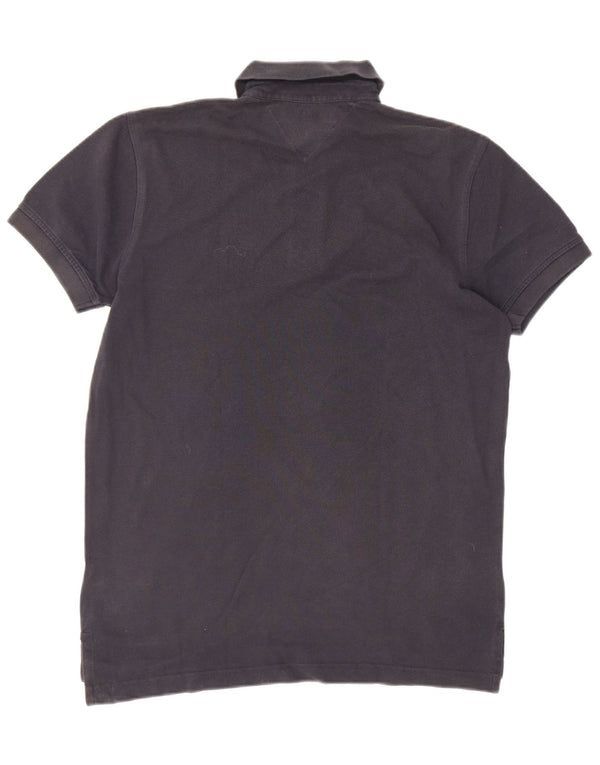 Polo da uomo Tommy Hilfiger piccola in cotone blu navy