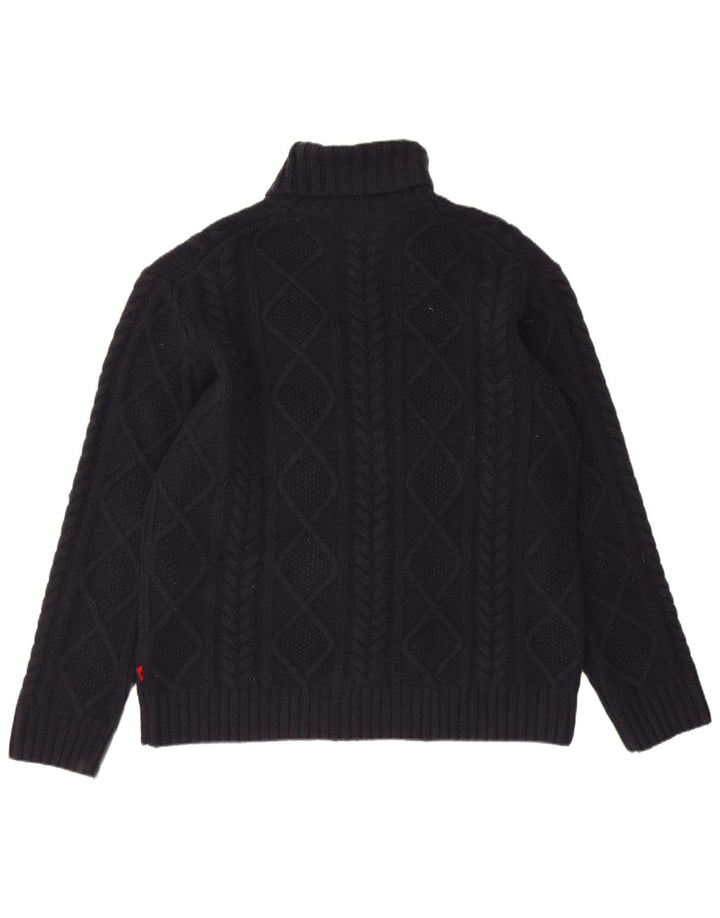 Maglione Kappa da uomo a collo alto 2XL in lana blu navy
