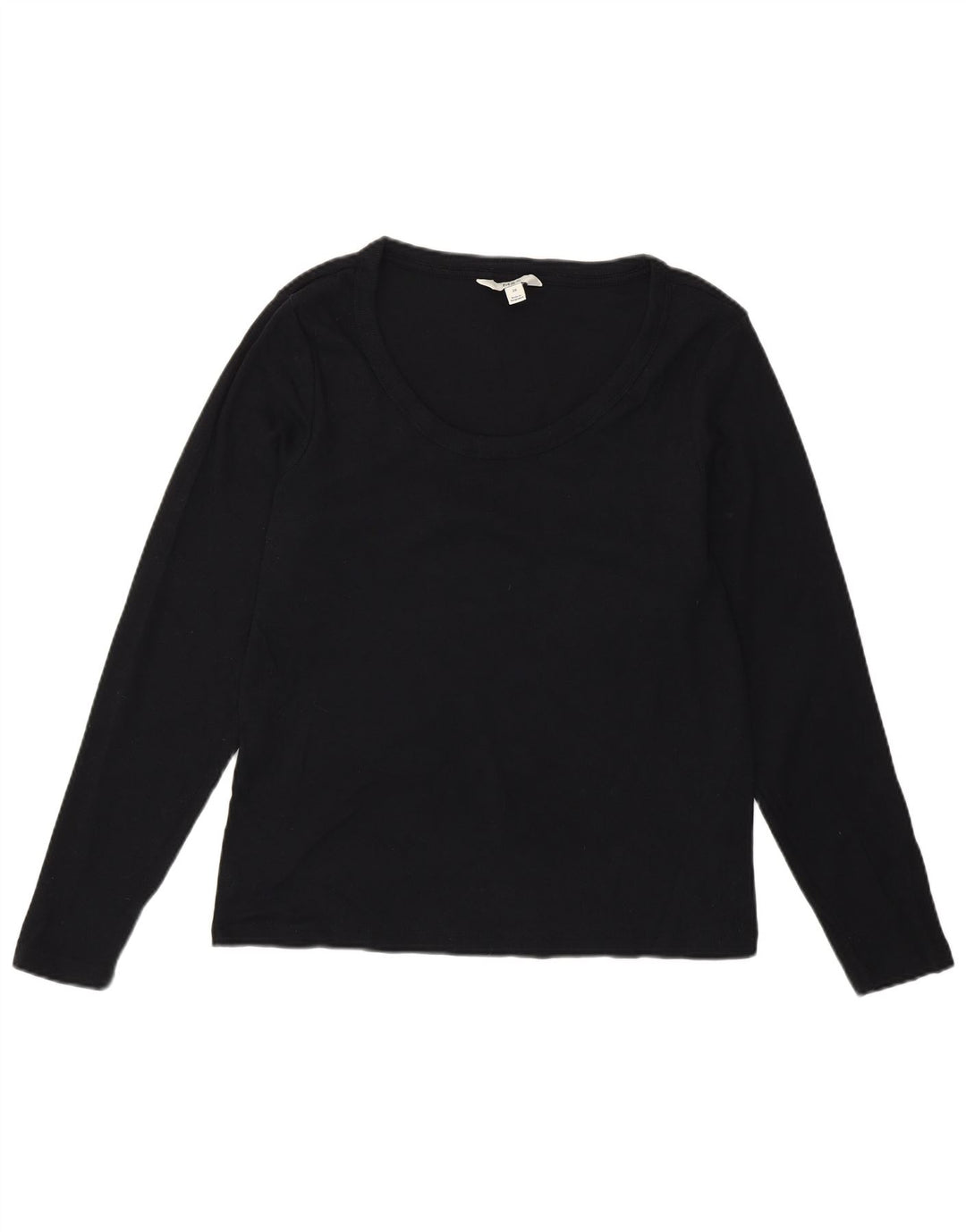 Top manica lunga da donna Marks & Spencer UK 20 2XL cotone nero