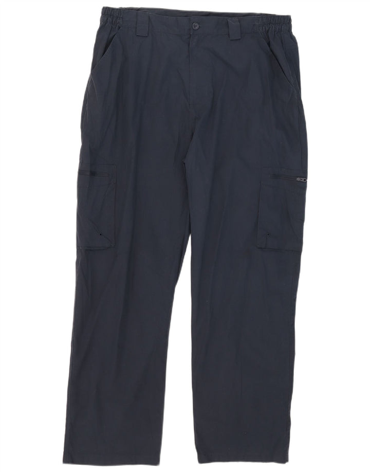 Pantaloni cargo dritti da uomo Mountain Warehouse W36 L29 poliestere blu navy