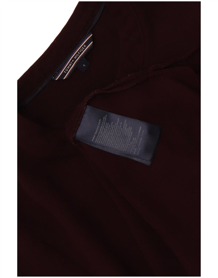 Camicetta a maniche lunghe da donna Tommy Hilfiger Top US 4 Small Bordeaux Poliestere