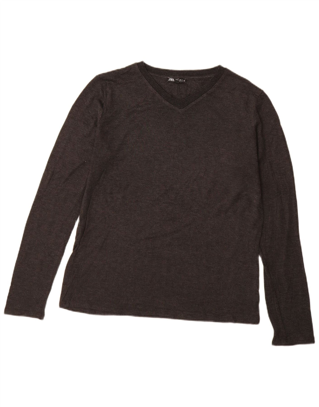 Maglia a maniche lunghe da donna ZARA UK 18 XL grigio acrilico