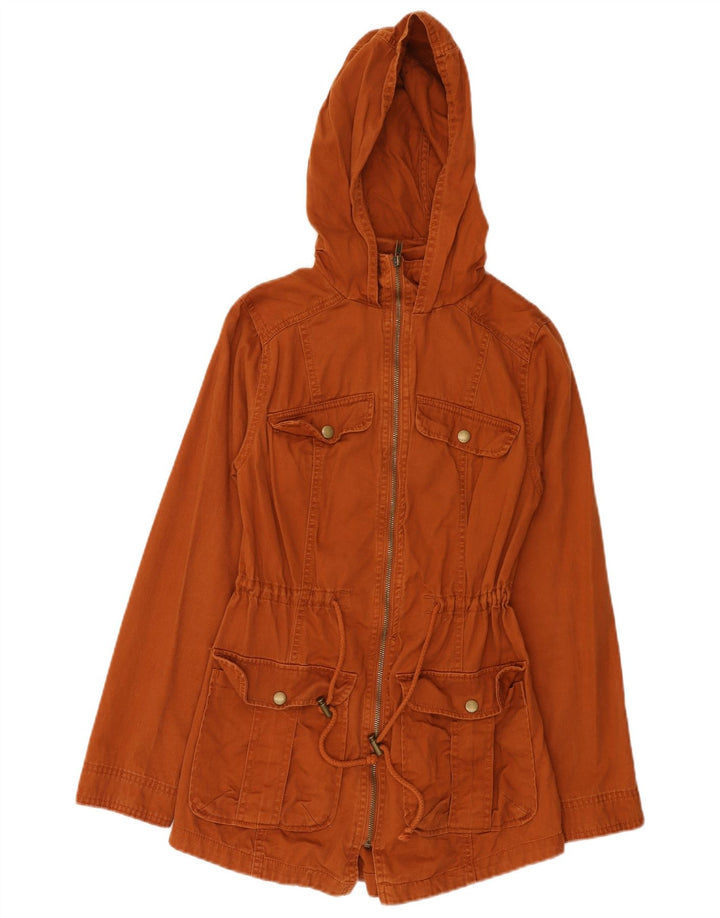 Giacca Parka con cappuccio da donna Mossimo UK 10 Small Marrone Cotone