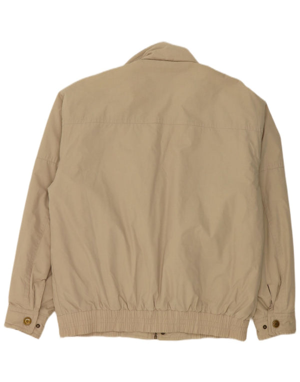 Giubbotto bomber vintage da uomo UK 42 XL Poliestere color block beige