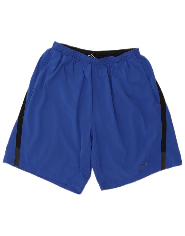 Pantaloncini sportivi NIKE Dri Fit da uomo, grandi, blu, color block