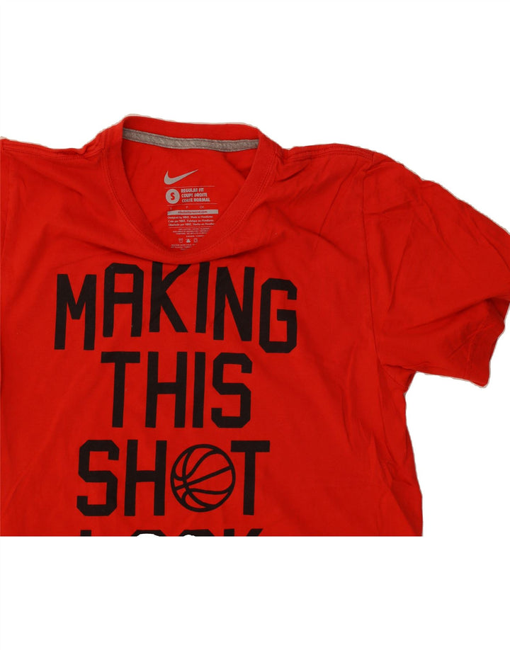 NIKE Mens Regular Fit Graphic T-Shirt Top Small Red Cotton Vintage Nike and Second-Hand Nike from Messina Hembry 