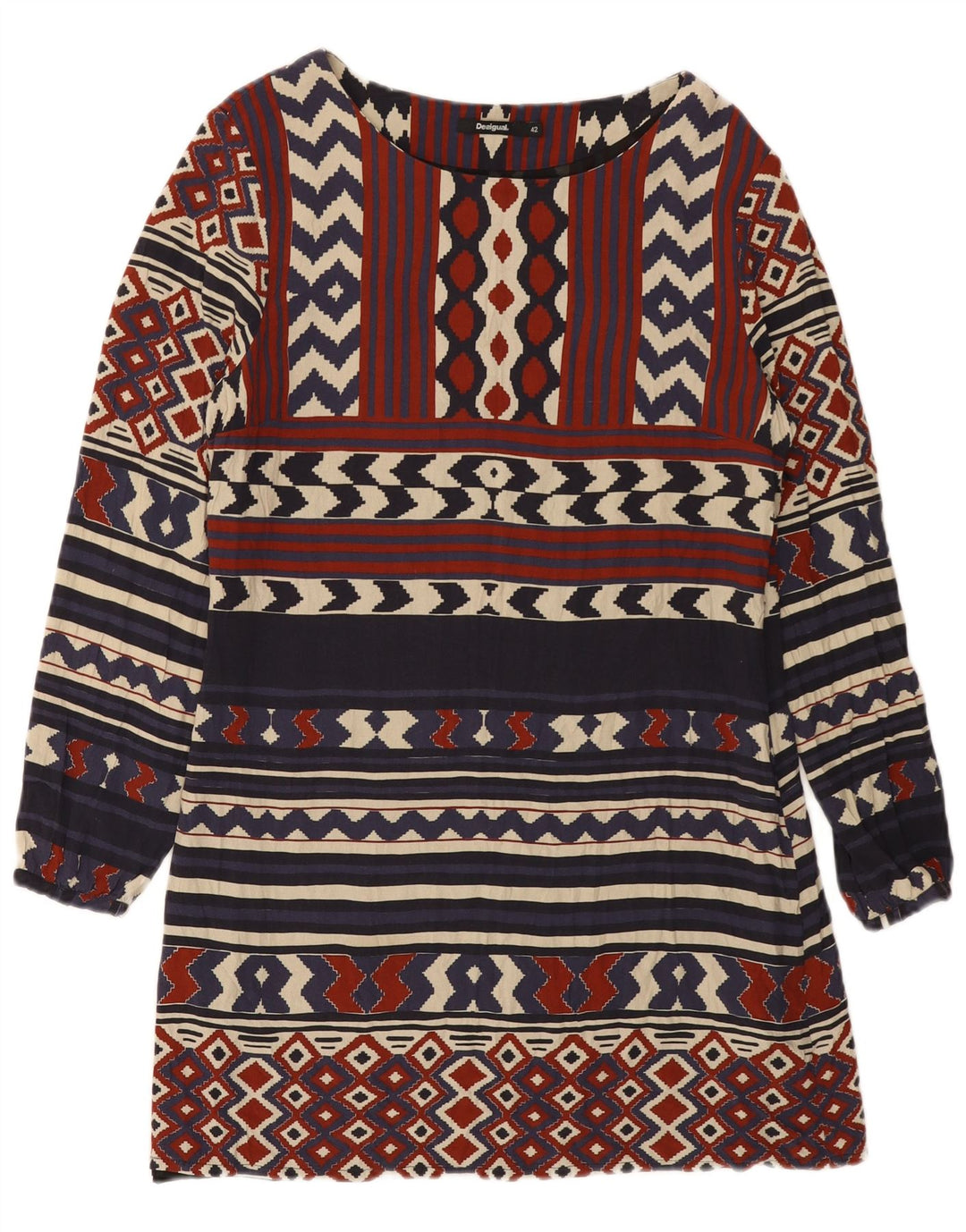 DESIGUAL Abito a trapezio da donna EU 42 Large multicolore geometrico