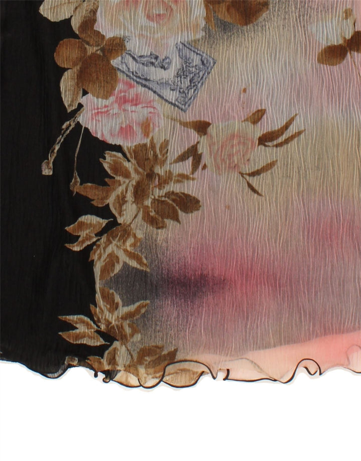 VINTAGE Womens Long Sleeve Tunic Top IT 14 Medium Multicoloured Floral | Vintage Vintage | Thrift | Second-Hand Vintage | Used Clothing | Messina Hembry 