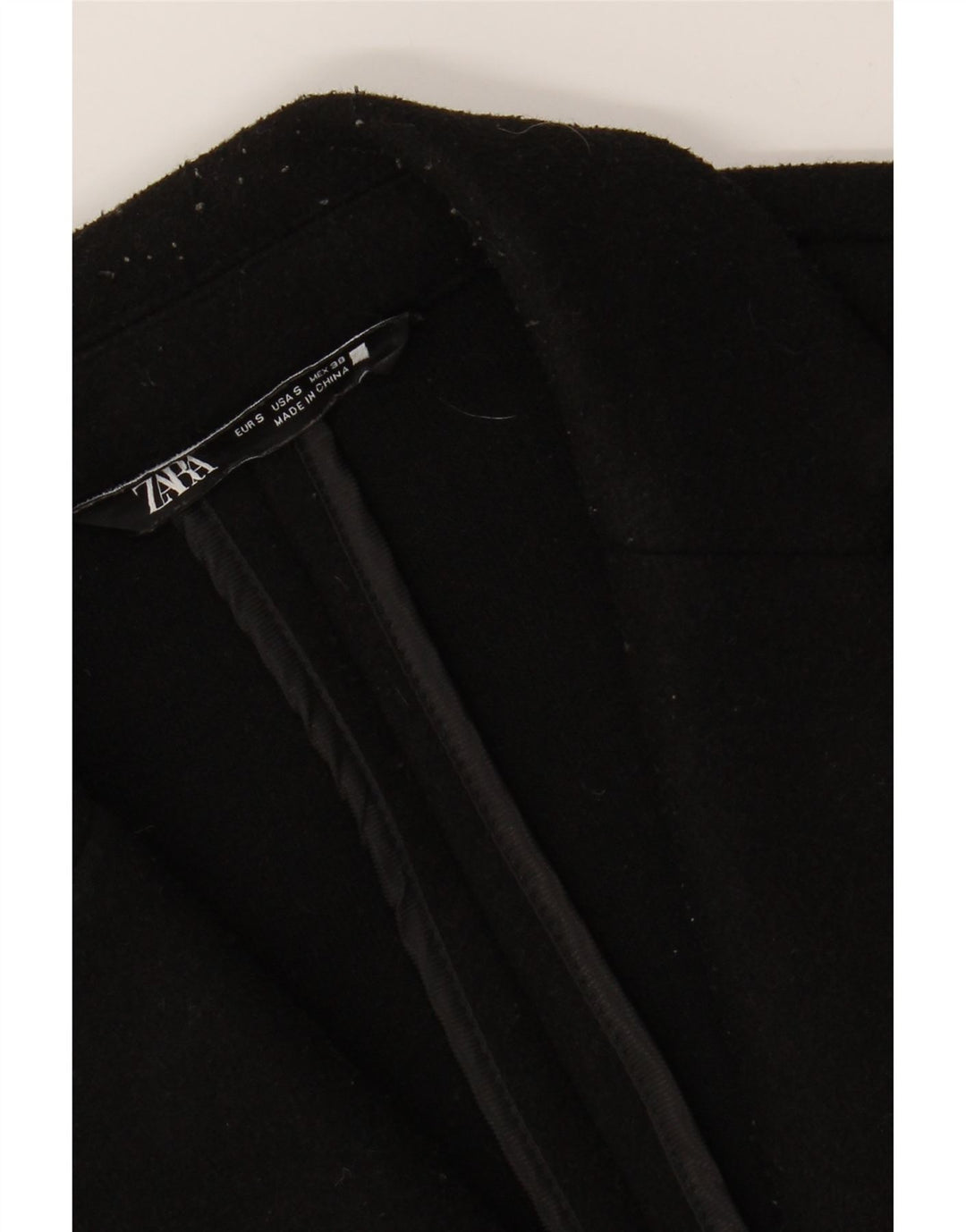 Cappotto da uomo ZARA UK 36 piccolo poliestere nero