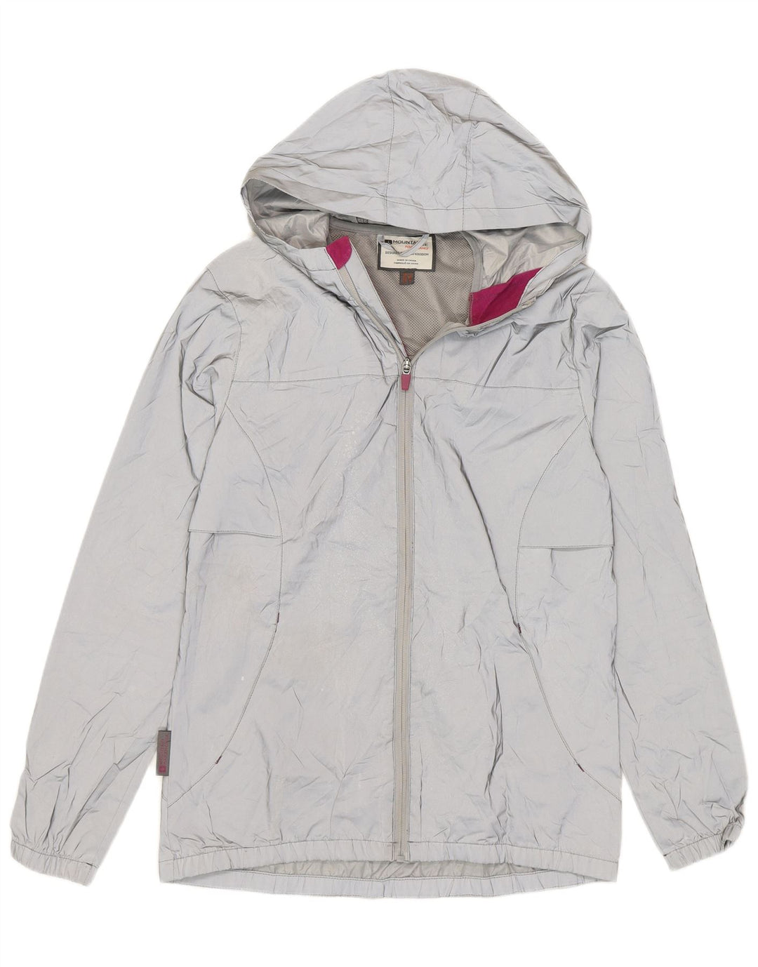 Giacca antipioggia con cappuccio da donna Mountain Warehouse UK 12 Poliestere grigio medio