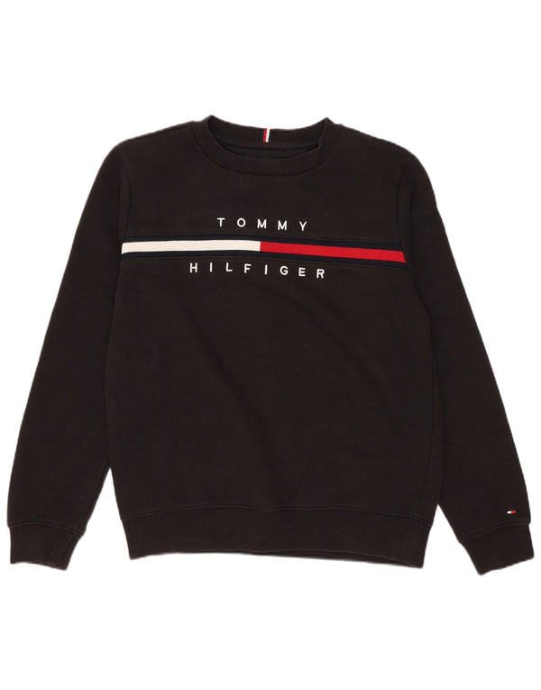 Felpa grafica da bambino Tommy Hilfiger 11-12 anni Colorblock nero