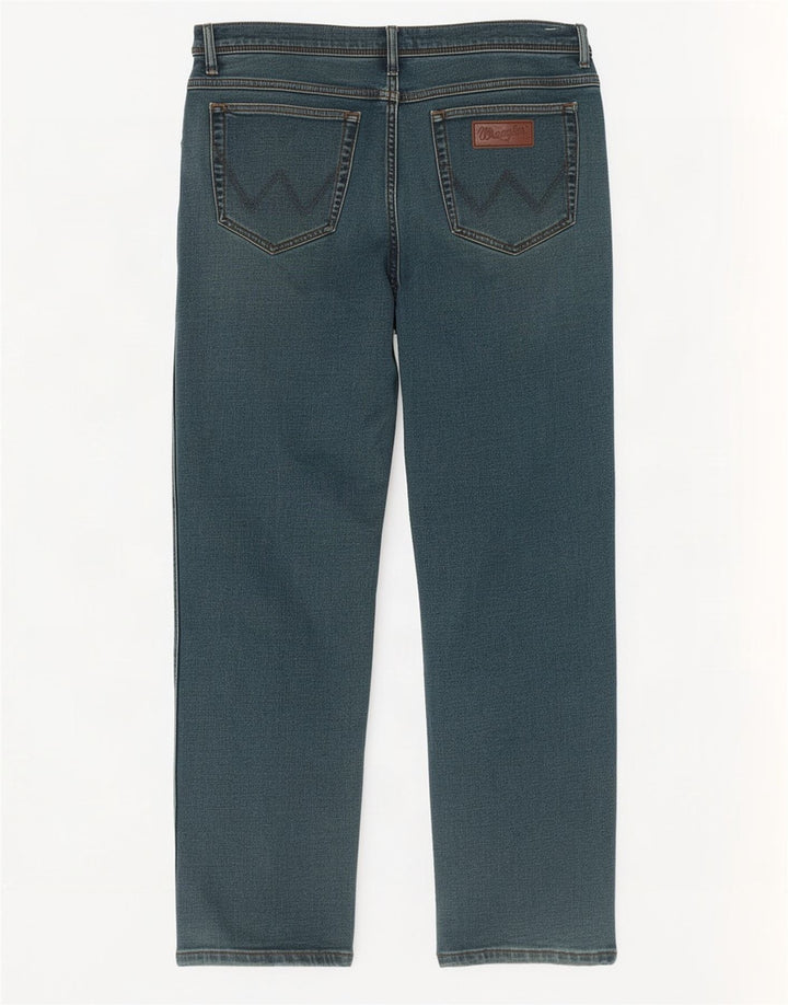 Jeans dritti da uomo Wrangler Texas W34 L32 cotone blu