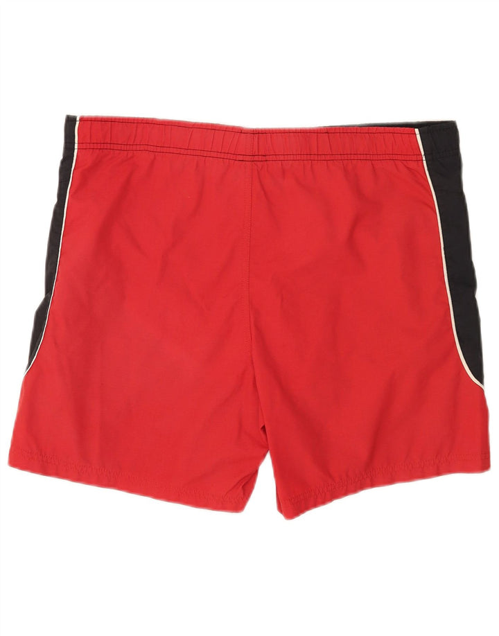 Pantaloncini da bagno grafici da uomo Reebok piccoli in nylon color block nero
