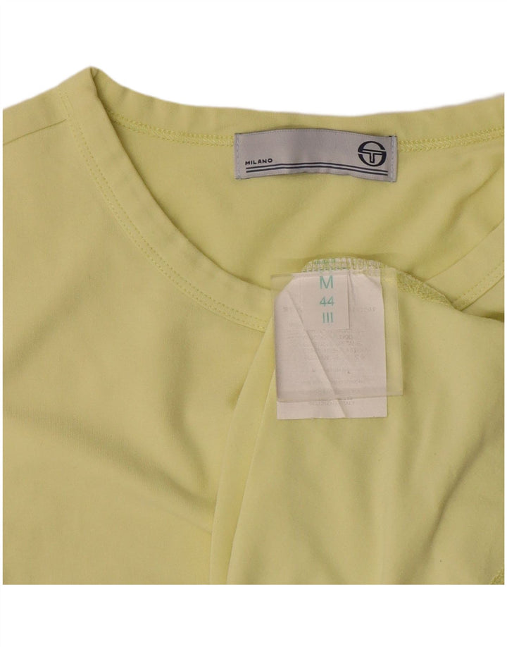 Maglia Donna Sergio Tacchini Manica Lunga IT 44 Cotone Verde Medio