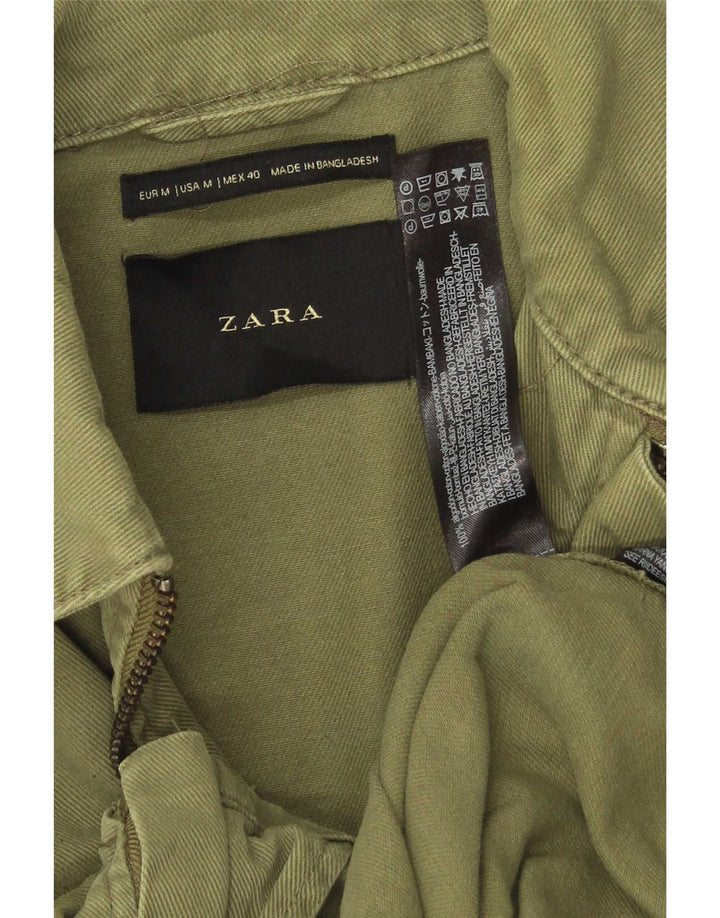 Giubbotto bomber da uomo Zara UK 38 cotone verde medio