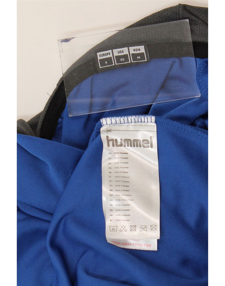 Felpa con cappuccio grafica da uomo Hummel piccola in poliestere blu
