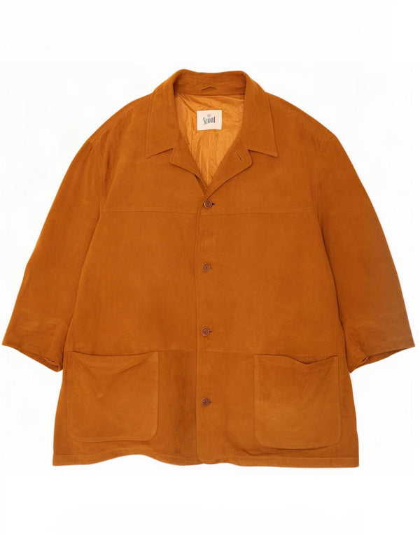 Giacca in pelle scamosciata da uomo Scout UK 44 2XL Beige