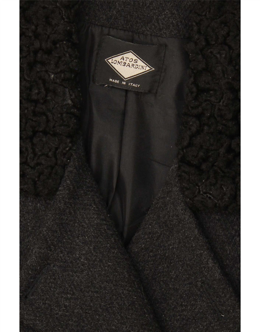 Cappotto doppiopetto da donna Atos Lombardini UK 12 medio nero