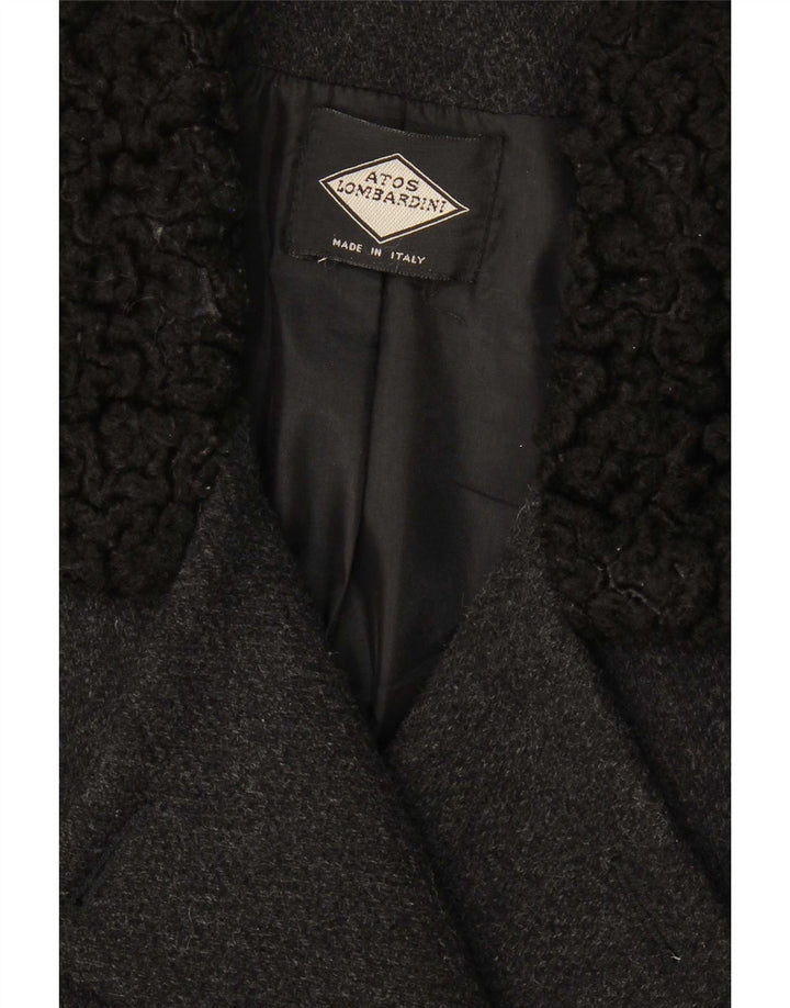 Cappotto doppiopetto da donna Atos Lombardini UK 12 medio nero