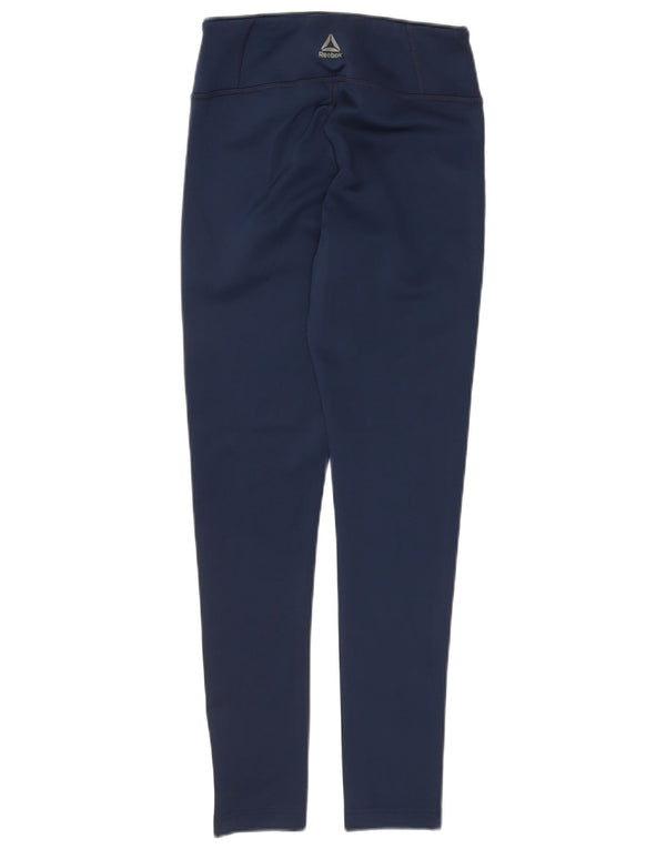 Leggings REEBOK da donna UK 8/10 Small Poliestere blu navy