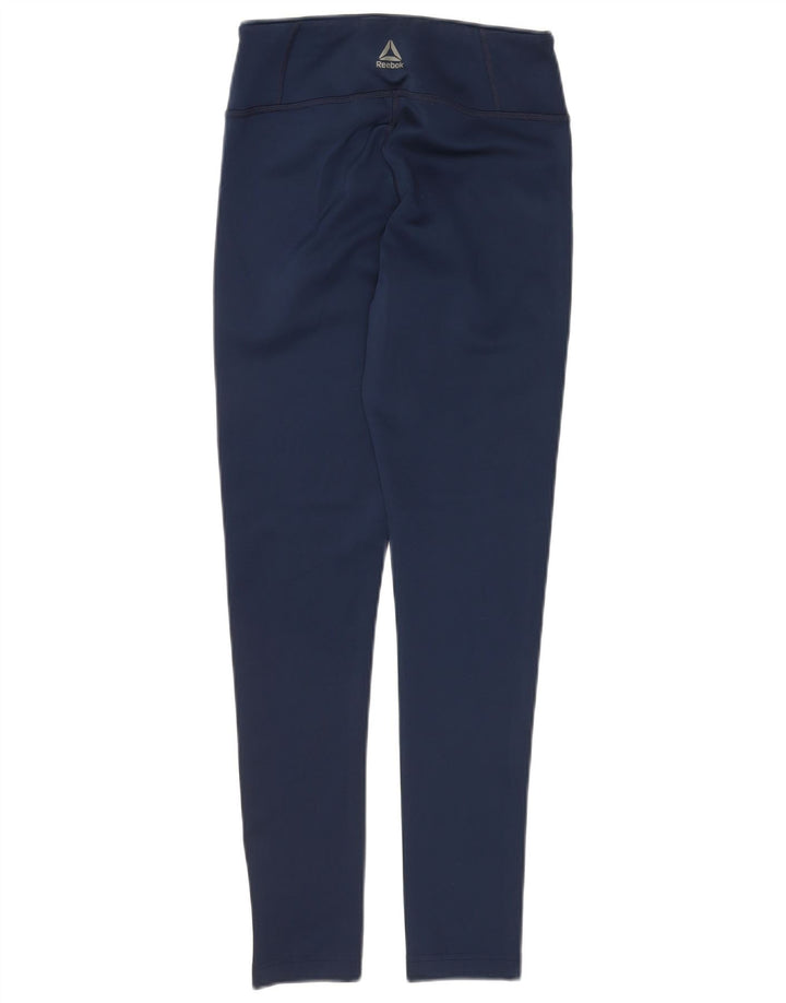 Leggings REEBOK da donna UK 8/10 Small Poliestere blu navy