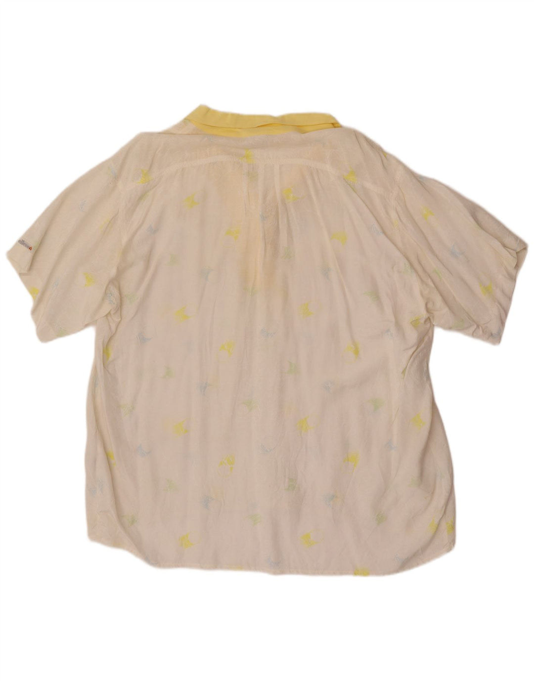 Camicetta oversize a maniche corte da donna Ellesse IT 48 XL Bianca floreale