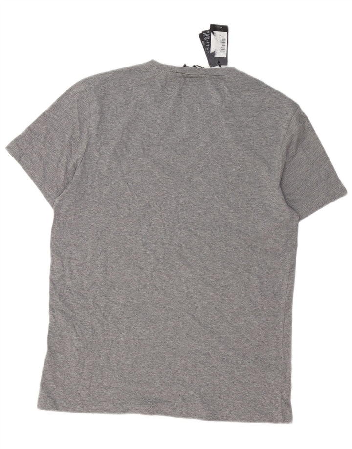T-shirt grafica da uomo Hugo Boss Top grande in cotone grigio