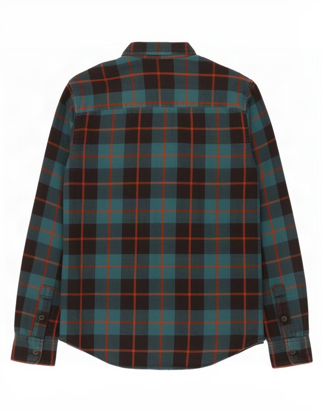 Camicia da uomo in flanella Wrangler a quadri piccoli in cotone verde