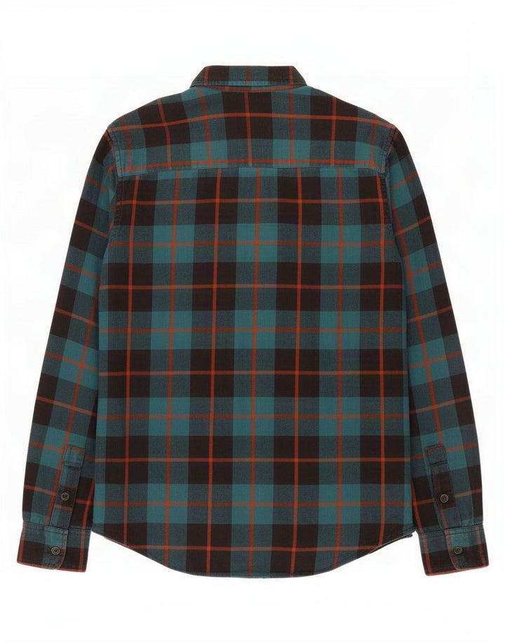 Camicia da uomo in flanella Wrangler a quadri piccoli in cotone verde