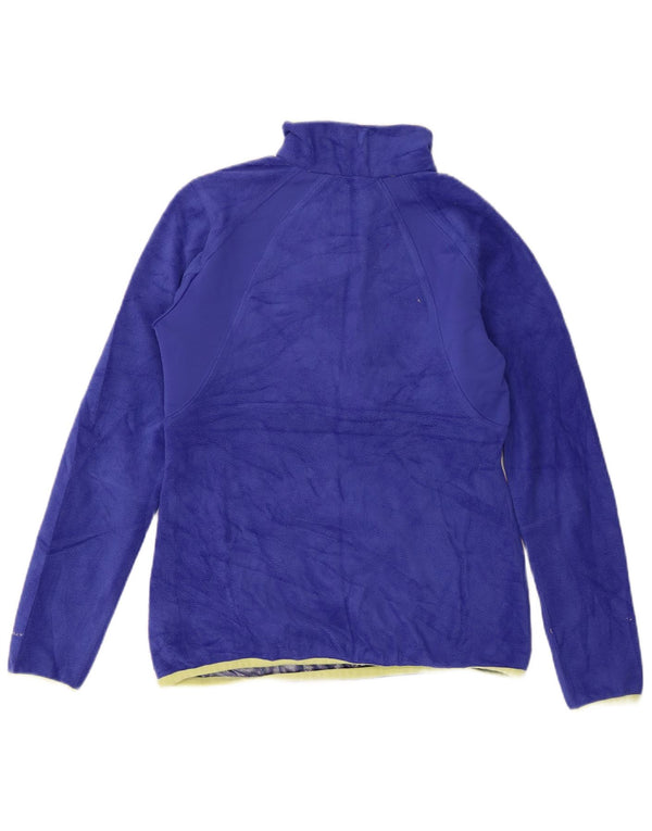 Maglione in pile Columbia Omni-Heat con collo e zip da donna UK 10 piccolo poliestere blu