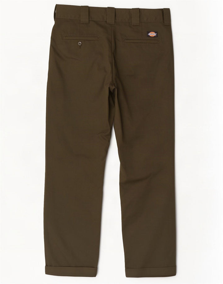 Dickies Pantaloni chino dritti slim da uomo W34 L32 poliestere kaki