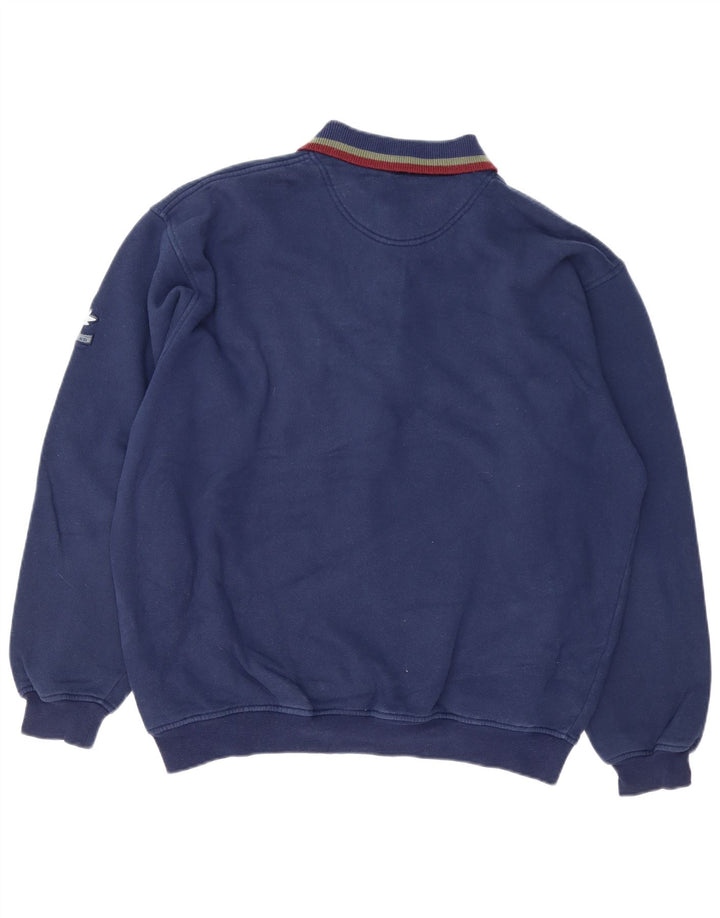 Felpa da uomo Hugo Boss con collo alto, maglione XL, cotone blu navy
