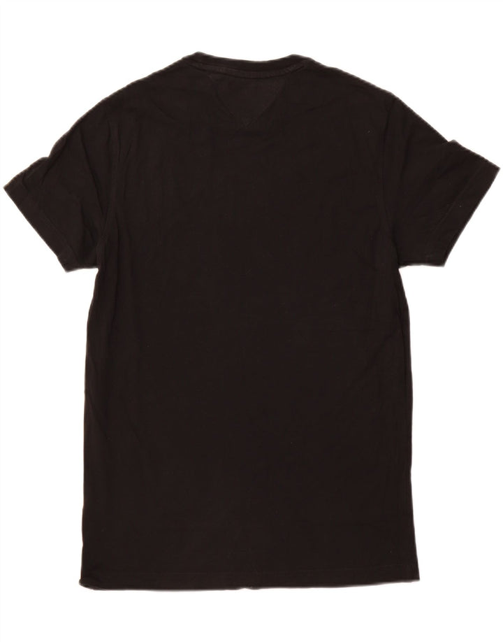 TOMMY HILFIGER T-shirt da uomo Top piccola in cotone nero