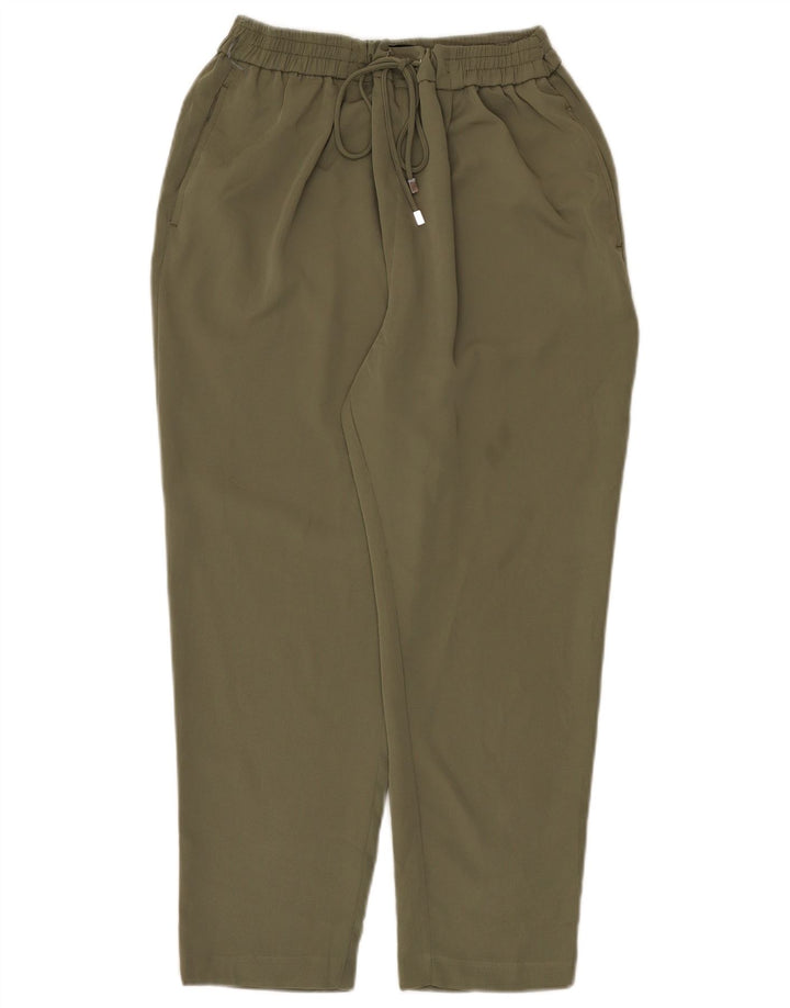 Pantaloni corti affusolati Zara da donna, grandi W32 L24 poliestere kaki
