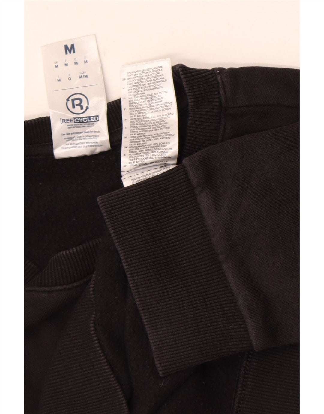 Felpa Reebok da uomo, maglione, cotone nero medio