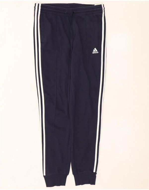 Pantaloni da tuta da donna Adidas Joggers UK 12/14 Medio Blu Navy Cotone