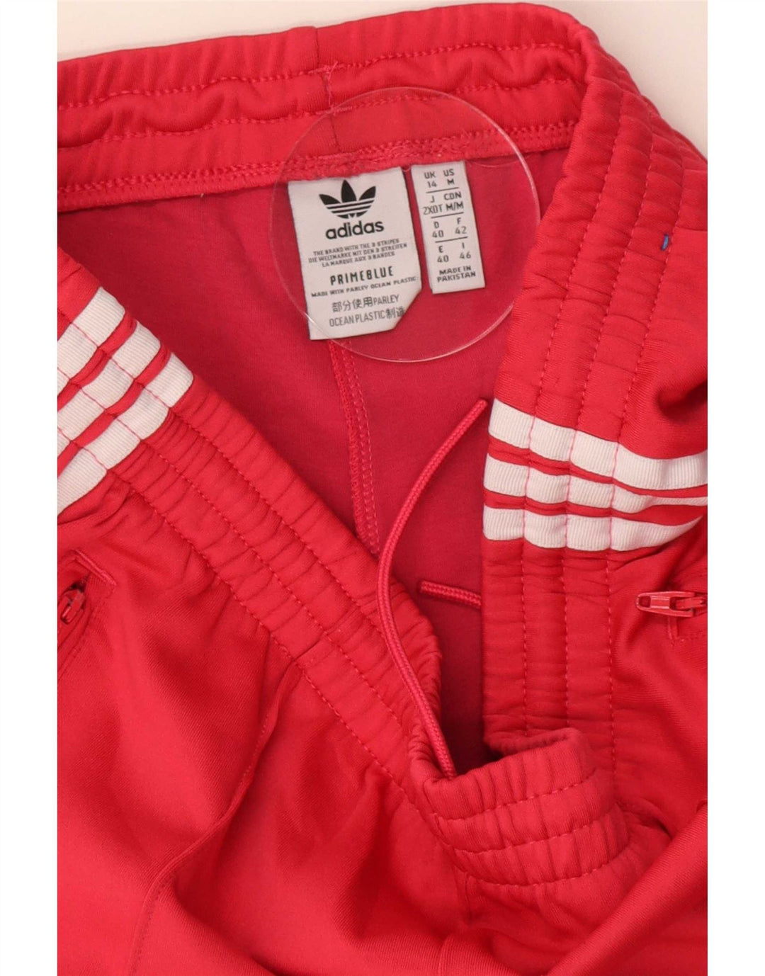 Pantaloni della tuta da donna Adidas UK 14 Medium Rossi
