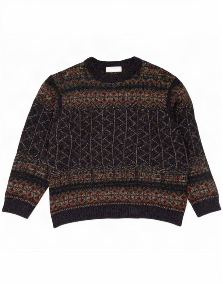Maglione maglione con scollo a barca da uomo Marks & Spencer medio multicolore